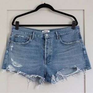 AGOLDE Parker Cutoff High Waist Relaxed Organic Cotton Denim Short